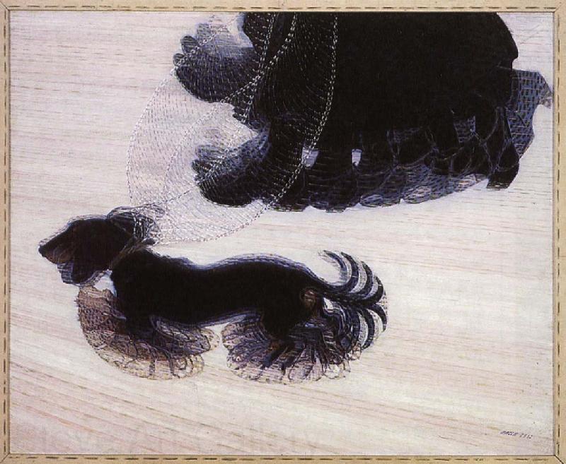 giacomo balla With a chain holding the dog s dynamic